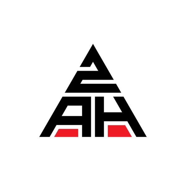 Design Logotipo Letra Triângulo Zah Com Forma Triângulo Monograma Design — Vetor de Stock