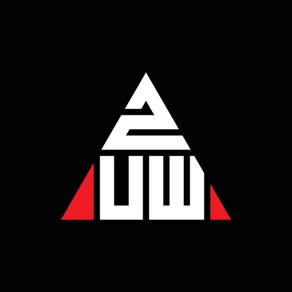 Diseño Del Logotipo Letra Del Triángulo Zuw Con Forma Triángulo — Vector de stock