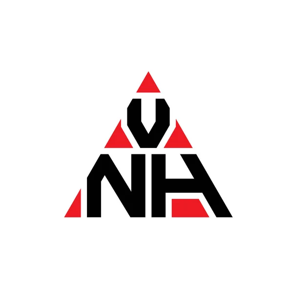 三角形の形をしたVnh三角形の文字のロゴデザイン Vnh三角形のロゴデザインモノグラム Vnh三角形ベクトルのロゴテンプレート Vnh三角形のロゴシンプル エレガントで豪華なロゴ — ストックベクタ