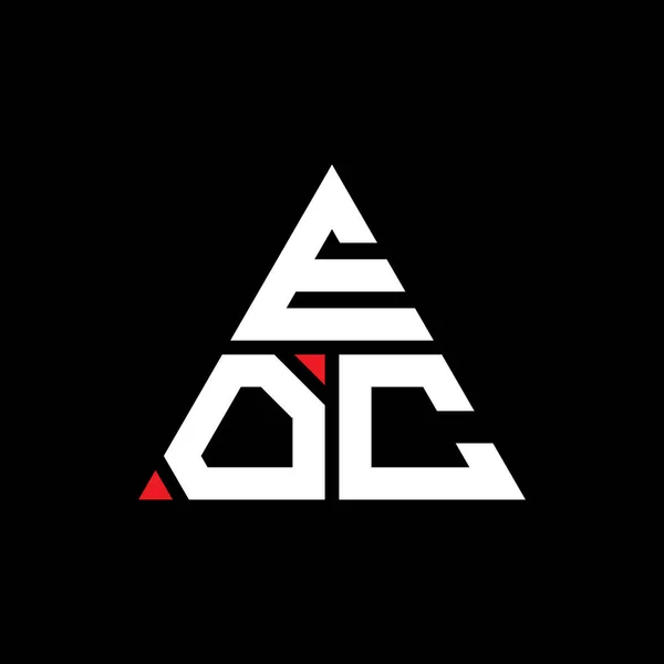三角形のEoc三角形の文字のロゴデザイン Eoc三角形のロゴデザインモノグラム 赤い色のEoc三角形ベクトルロゴテンプレート Eoc三角形のロゴシンプル エレガントで豪華なロゴ — ストックベクタ