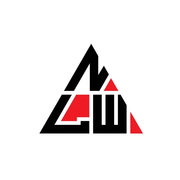 Nlw Dreieck Buchstabe Logo Design Mit Dreieck Form Nlw Dreieck — Stockvektor