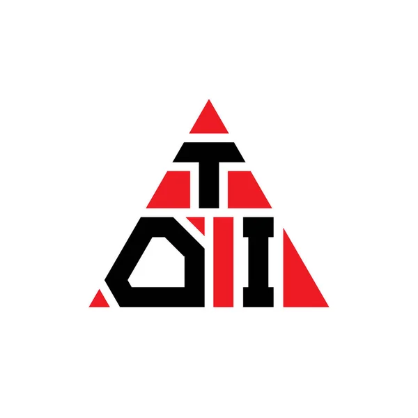 Toi Triangle Letter Logo Design Triangle Shape Toi Triangle Logo — Stock Vector