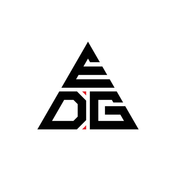 Üçgen Şekilli Edg Üçgen Harf Logosu Tasarımı Edg Üçgen Logo — Stok Vektör