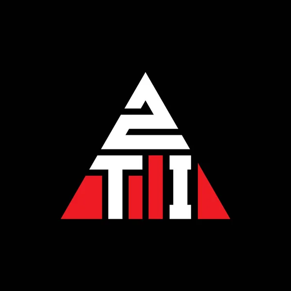 Üçgen Şekilli Zti Üçgen Harf Logosu Tasarımı Zti Üçgen Logo — Stok Vektör
