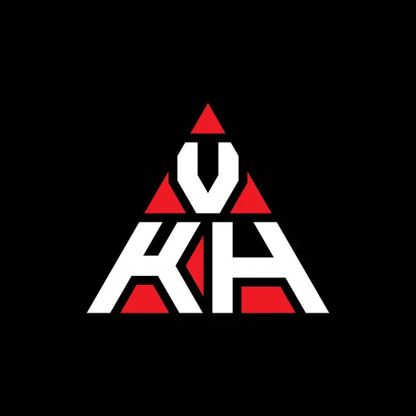 Vkh Triangle Letter Logo Design Triangle Shape Vkh Triangle Logo — Stock Vector
