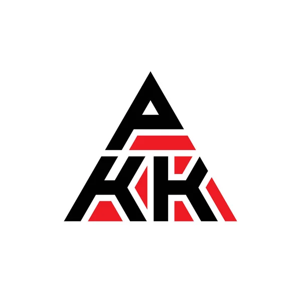 Pkk Треугольник Письмо Логотип Дизайн Треугольной Формы Монограмма Дизайна Логотипа — стоковый вектор