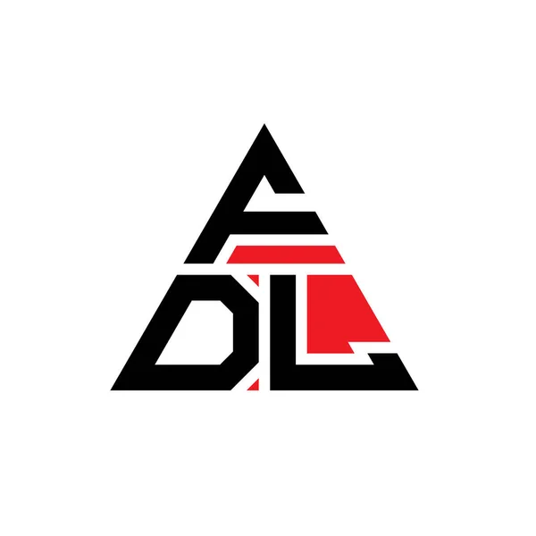 Fdl Driehoekig Logo Met Driehoekige Vorm Fdl Driehoekig Logo Ontwerp — Stockvector