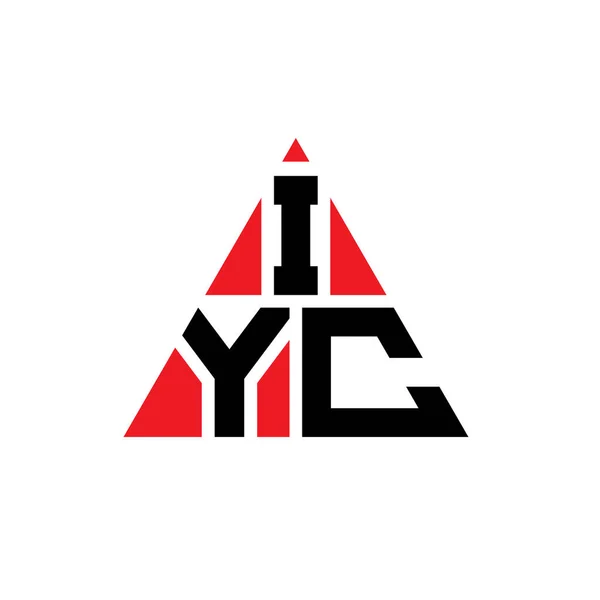 Iyc三角形字母标志设计与三角形形状 Iyc三角形徽标的设计 Iyc三角形矢量标识模板与红色 Iyc三角标识简单 豪华的标志 — 图库矢量图片