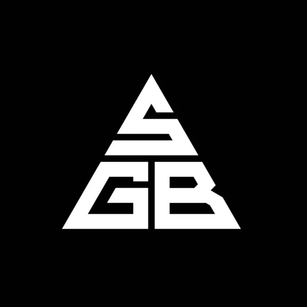 Disegno Del Logo Della Lettera Triangolo Sgb Con Forma Triangolare — Vettoriale Stock