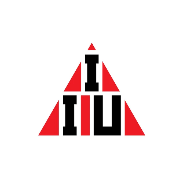 Iiu Triangel Bokstav Logotyp Design Med Triangel Form Iiu Triangel — Stock vektor