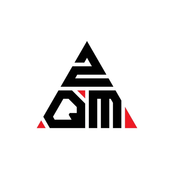 Design Del Logo Della Lettera Triangolo Zqm Con Forma Triangolo — Vettoriale Stock