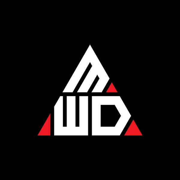 Mwd Треугольник Буквы Логотип Треугольной Формой Монограмма Дизайна Логотипа Треугольника — стоковый вектор