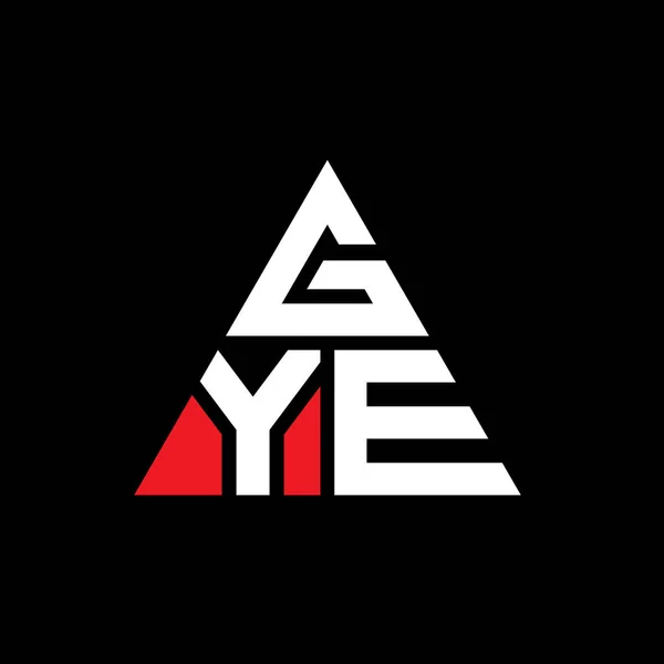 三角形状のGye三角形文字ロゴデザイン Gye三角形ロゴデザインモノグラム Gye三角形ベクトルロゴテンプレートと赤い色 Gye三角形のロゴシンプル エレガントで豪華なロゴ — ストックベクタ