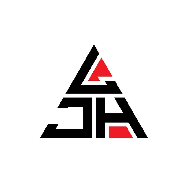 Ljh Трикутний Логотип Букви Дизайн Формою Трикутника Ljh Трикутник Логотип — стоковий вектор