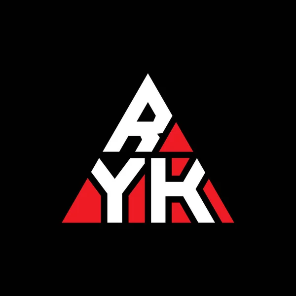 Ryk Triangle Letter Logo Design Triangle Shape Ryk Triangle Logo — Stock Vector