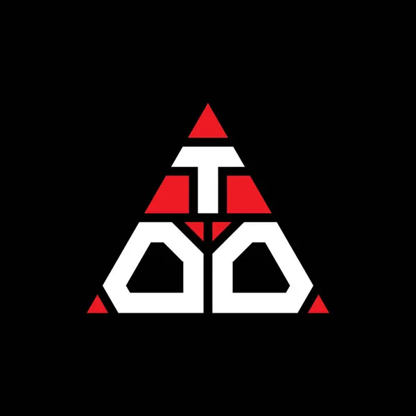 Too Triangle Letter Logo Design Triangle Shape Too Triangle Logo — Stock Vector