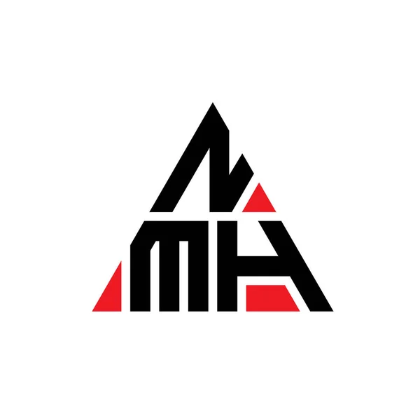 Diseño Del Logotipo Letra Del Triángulo Nmh Con Forma Triángulo — Vector de stock