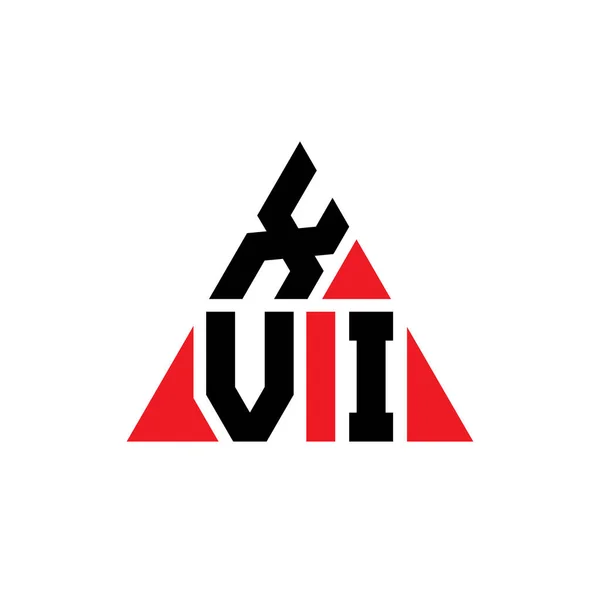 Xvi Triangle Letter Logo Design Triangle Shape Xvi Triangle Logo — Stock Vector