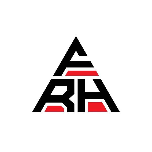 Frh三角形字母标志设计与三角形形状 Frh三角形徽标设计 Frh三角形矢量标识模板与红色 Frh三角标识简单 豪华的标志 — 图库矢量图片