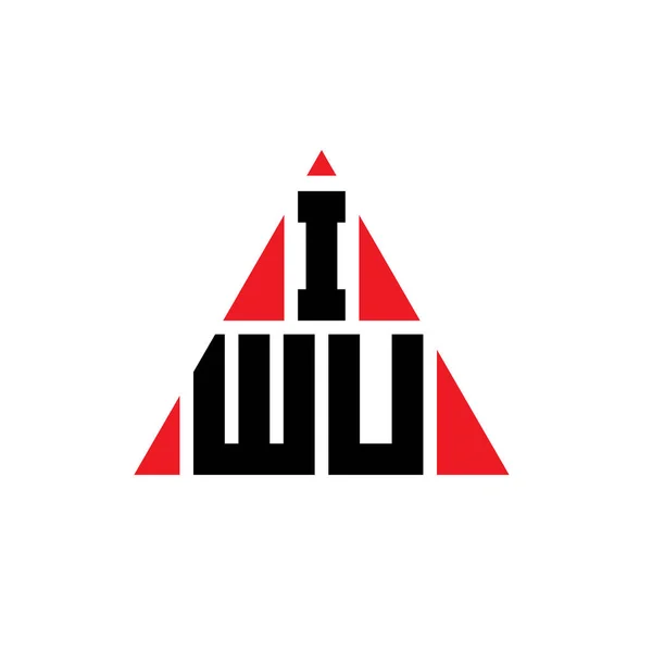 Iwu Háromszög Betűs Logó Design Háromszög Alakú Iwu Háromszög Logó — Stock Vector