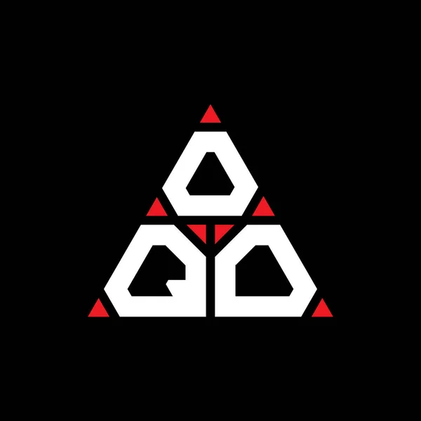 Oqo Triangle Letter Logo Design Triangle Shape Oqo Triangle Logo — Stock Vector