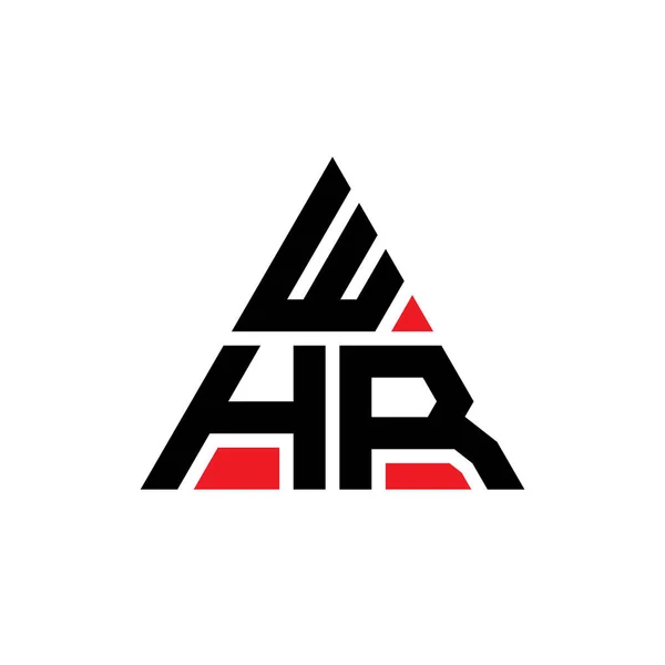 三角形の形をしたWhr三角形の文字ロゴデザイン Whr三角形ロゴデザインモノグラム 赤い色のWhr三角形ベクトルロゴテンプレート Whr三角形のロゴシンプルでエレガントな 豪華なロゴ Whr — ストックベクタ