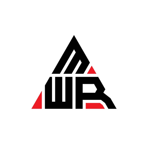 Mwr Triangle Lettre Logo Design Avec Forme Triangle Mwr Triangle — Image vectorielle