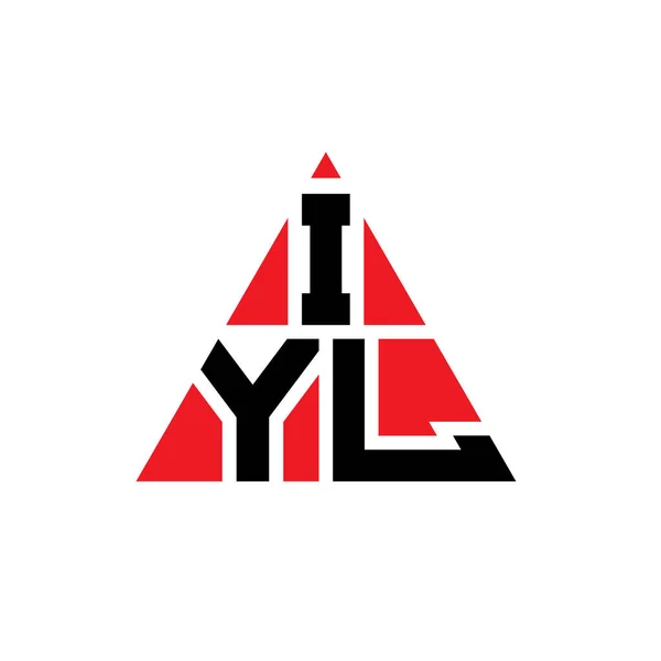 Design Trojúhelníkového Písmene Iyl Trojúhelníkovým Tvarem Iyl Trojúhelník Logo Design — Stockový vektor