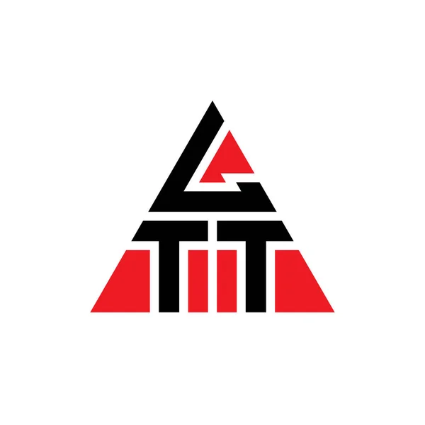 Üçgen Şekilli Ltt Üçgen Harf Logosu Tasarımı Ltt Üçgen Logo — Stok Vektör