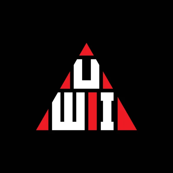 Uwi Triangle Letter Logo Design Triangle Shape Uwi Triangle Logo — Stock Vector