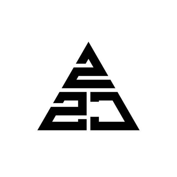 Zzj Трикутний Дизайн Логотипу Букви Формою Трикутника Zzj Трикутник Монограма — стоковий вектор