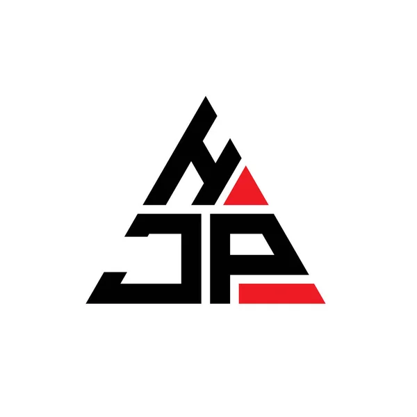 Hjp Triangle Letter Logo Design Triangle Shape Hjp Triangle Logo — Stock Vector