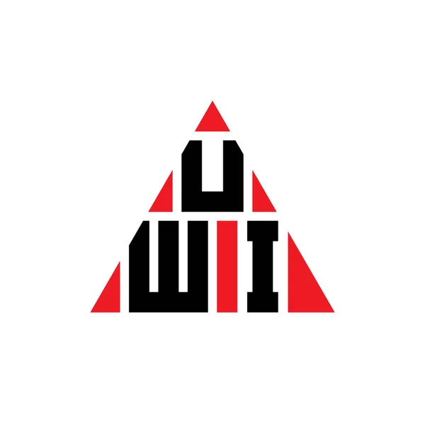 Uwi Háromszög Betűs Logó Design Háromszög Alakú Uwi Háromszög Logó — Stock Vector