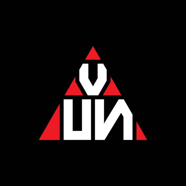 Vun Triangel Bokstav Logotyp Design Med Triangel Form Vun Triangel — Stock vektor