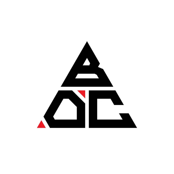 Boc Triangle Letter Logo Design Triangle Shape Boc Triangle Logo — Stock Vector