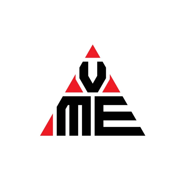 Návrh Trojúhelníkového Písmene Vme Trojúhelníkovým Tvarem Vme Trojúhelník Logo Design — Stockový vektor
