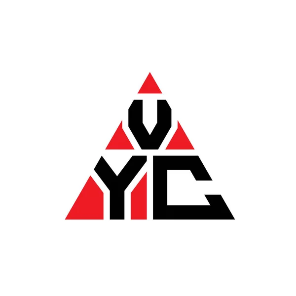 Návrh Trojúhelníkového Písmene Trojúhelníkovým Tvarem Vyc Trojúhelník Logo Design Monogram — Stockový vektor