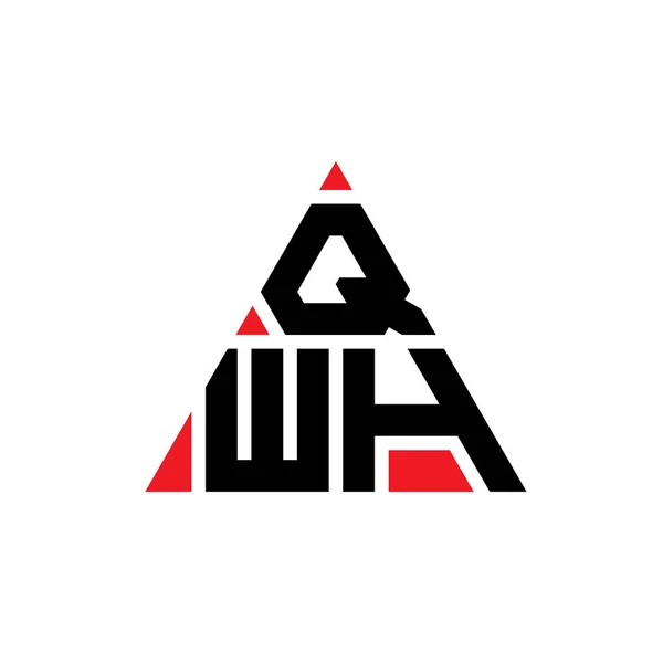 Qwh Буквенный Логотип Треугольной Формой Монограмма Дизайна Логотипа Треугольника Qwh — стоковый вектор