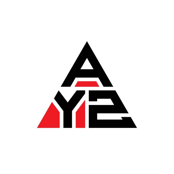 Ayz三角形字母标识设计与三角形形状 Ayz三角形标志设计单字 带有红色的Ayz三角形矢量标识模板 Ayz三角标识简单 豪华的标志 — 图库矢量图片