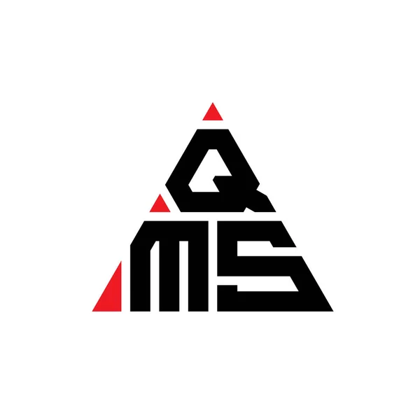 Qms Dreieck Buchstabe Logo Design Mit Dreieck Form Qms Dreieck — Stockvektor