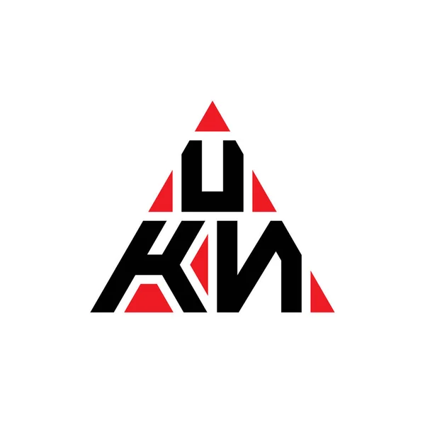 Ukn Dreieck Buchstabe Logo Design Mit Dreieck Form Namenszug Des — Stockvektor