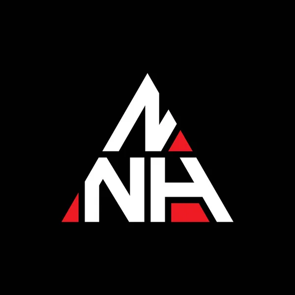 Design Logotipo Letra Triangular Nnh Com Forma Triângulo Monograma Design —  Vetores de Stock