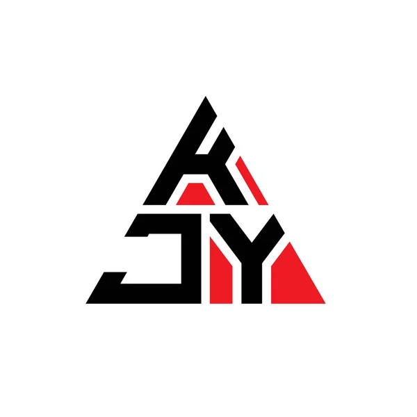 Diseño Del Logotipo Letra Del Triángulo Kjy Con Forma Triángulo — Archivo Imágenes Vectoriales