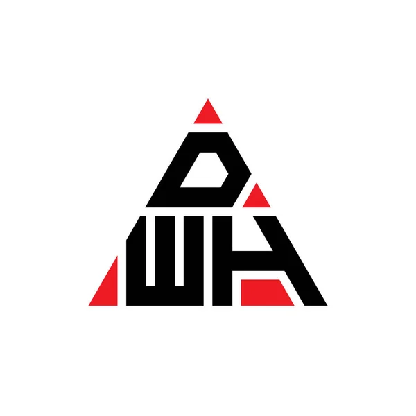 Dwh Triangle Letter Logo Design Triangle Shape Dwh Triangle Logo — Stock Vector