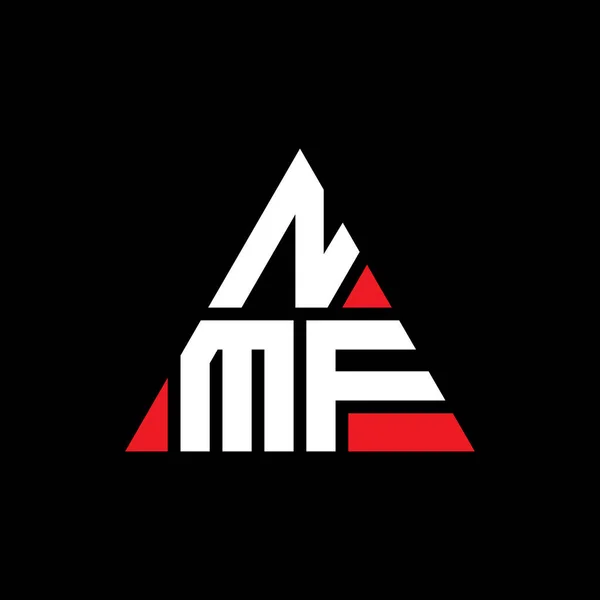 Design Logotipo Letra Triângulo Nmf Com Forma Triângulo Monograma Projeto —  Vetores de Stock