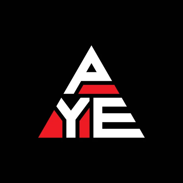 Pye Triangle Letter Logo Design Triangle Shape Pye Triangle Logo — Stock Vector