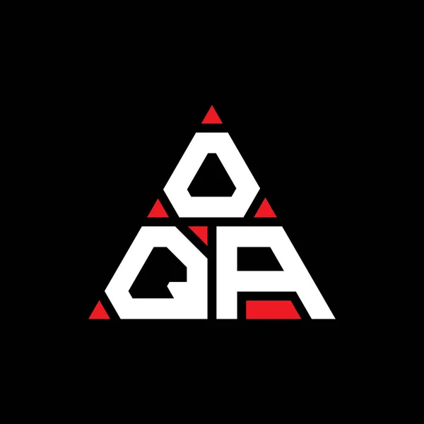 Návrh Trojúhelníkového Písmene Oqa Trojúhelníkovým Tvarem Oqa Trojúhelník Logo Design — Stockový vektor