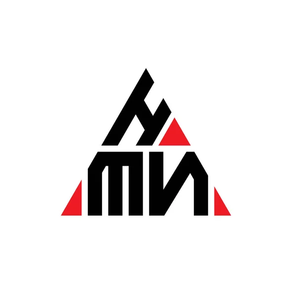 Hmn三角形字母标志设计与三角形形状 Hmn三角形徽标设计 Hmn三角形矢量标识模板与红色 Hmn三角徽标简单 — 图库矢量图片