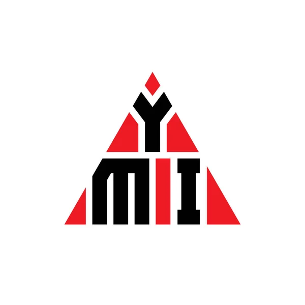 Ymi三角形字母标志设计与三角形形状 Ymi三角形徽标设计 Ymi三角形矢量标识模板与红色 Ymi三角标识简单 豪华的标志 — 图库矢量图片