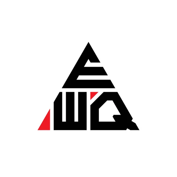 Ewq Triangle Letter Logo Design Triangle Shape Ewq Triangle Logo — Stock Vector